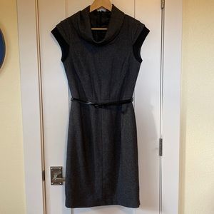 Saks Fifth Avenue belted cowl neck dress